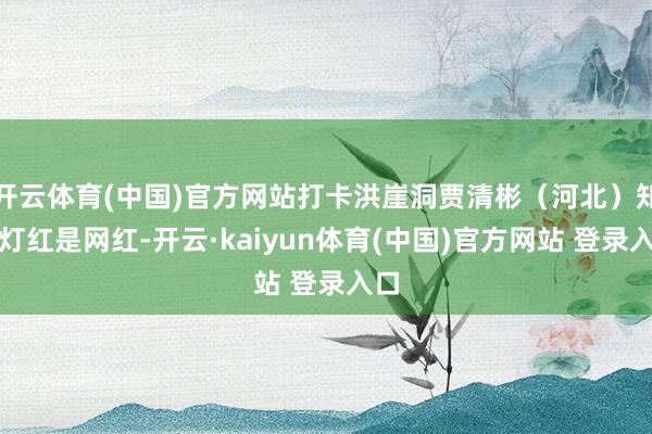 开云体育(中国)官方网站打卡洪崖洞贾清彬(河北)知是灯红是网红-开云·kaiyun体育(中国)官方网站 登录入口